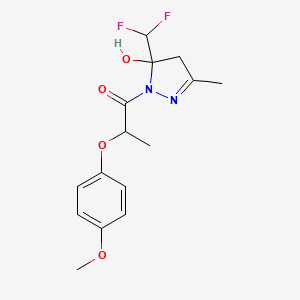 1-[5-(DIFLUOROMETHYL)-5-HYDROXY-3-METHYL-4,5-DIHYDRO-1H-PYRAZOL-1-YL]-2-(4-METHOXYPHENOXY)-1-PROPANONE