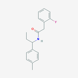 2-(2-fluorophenyl)-N-[1-(4-methylphenyl)propyl]acetamide