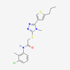 N-(3-CHLORO-2-METHYLPHENYL)-2-{[4-METHYL-5-(5-PROPYL-3-THIENYL)-4H-1,2,4-TRIAZOL-3-YL]SULFANYL}ACETAMIDE