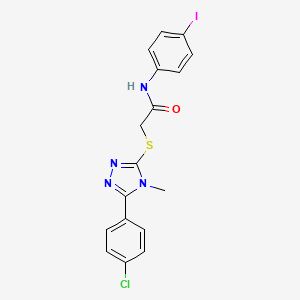 2-{[5-(4-chlorophenyl)-4-methyl-4H-1,2,4-triazol-3-yl]sulfanyl}-N-(4-iodophenyl)acetamide