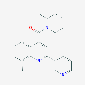 (2,6-Dimethylpiperidin-1-yl)[8-methyl-2-(pyridin-3-yl)quinolin-4-yl]methanone