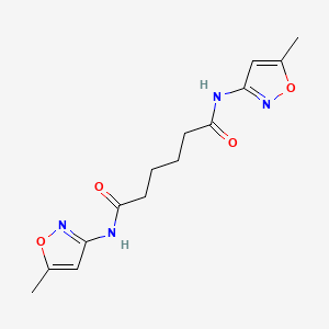 molecular formula C14H18N4O4 B4589284 N,N'-bis(5-methyl-1,2-oxazol-3-yl)hexanediamide 