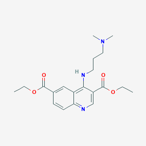 3,6-DIETHYL 4-{[3-(DIMETHYLAMINO)PROPYL]AMINO}QUINOLINE-3,6-DICARBOXYLATE