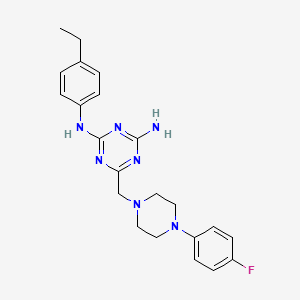 N-(4-ethylphenyl)-6-{[4-(4-fluorophenyl)piperazin-1-yl]methyl}-1,3,5-triazine-2,4-diamine