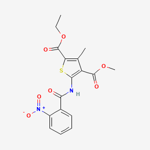 2-ethyl 4-methyl 3-methyl-5-[(2-nitrobenzoyl)amino]-2,4-thiophenedicarboxylate