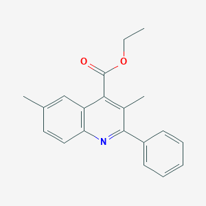 molecular formula C20H19NO2 B458934 Ethyl 3,6-dimethyl-2-phenyl-4-quinolinecarboxylate 