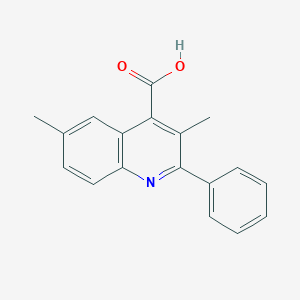 molecular formula C18H15NO2 B458935 3,6-Dimethyl-2-phenylquinoline-4-carboxylic acid CAS No. 436089-38-2