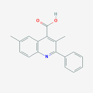 molecular formula C18H15NO2 B458935 3,6-ジメチル-2-フェニルキノリン-4-カルボン酸 CAS No. 436089-38-2