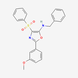 molecular formula C23H20N2O4S B4589353 4-(benzenesulfonyl)-N-benzyl-2-(3-methoxyphenyl)-1,3-oxazol-5-amine 