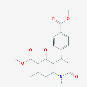 Methyl 4-[4-(methoxycarbonyl)phenyl]-7-methyl-2,5-dioxo-1,2,3,4,5,6,7,8-octahydroquinoline-6-carboxylate