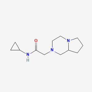 molecular formula C12H21N3O B4589393 N-cyclopropyl-2-(hexahydropyrrolo[1,2-a]pyrazin-2(1H)-yl)acetamide 