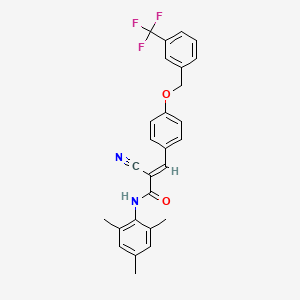 molecular formula C27H23F3N2O2 B4589400 2-cyano-N-mesityl-3-(4-{[3-(trifluoromethyl)benzyl]oxy}phenyl)acrylamide 