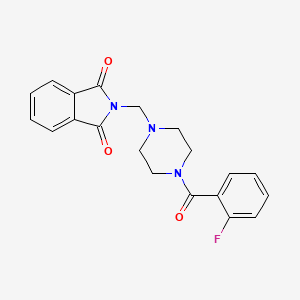 molecular formula C20H18FN3O3 B4589408 2-{[4-(2-fluorobenzoyl)-1-piperazinyl]methyl}-1H-isoindole-1,3(2H)-dione 