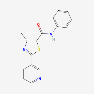 molecular formula C16H13N3OS B4589423 4-methyl-N-phenyl-2-(pyridin-3-yl)-1,3-thiazole-5-carboxamide 