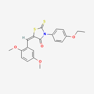 (5E)-5-[(2,5-dimethoxyphenyl)methylidene]-3-(4-ethoxyphenyl)-2-sulfanylidene-1,3-thiazolidin-4-one