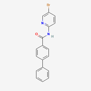 molecular formula C18H13BrN2O B4589438 N-(5-bromo-2-pyridinyl)-4-biphenylcarboxamide 