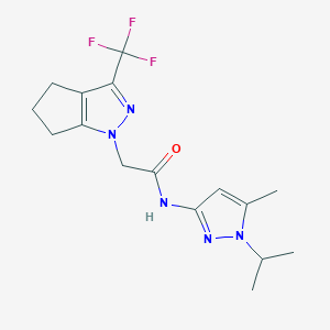 N-(1-isopropyl-5-methyl-1H-pyrazol-3-yl)-2-[3-(trifluoromethyl)-5,6-dihydrocyclopenta[c]pyrazol-1(4H)-yl]acetamide