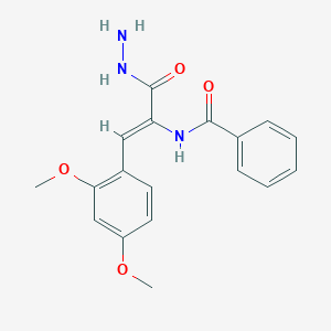 N-[(1Z)-1-(2,4-dimethoxyphenyl)-3-hydrazinyl-3-oxoprop-1-en-2-yl]benzamide