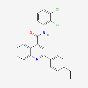 molecular formula C24H18Cl2N2O B4589468 N-(2,3-dichlorophenyl)-2-(4-ethylphenyl)quinoline-4-carboxamide 