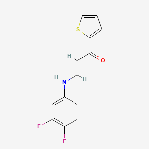 (E)-3-(3,4-difluoroanilino)-1-thiophen-2-ylprop-2-en-1-one