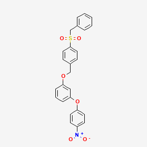 molecular formula C26H21NO6S B4589502 Benzyl (4-{[3-(4-nitrophenoxy)phenoxy]methyl}phenyl) sulfone 