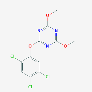 molecular formula C11H8Cl3N3O3 B458951 2,4-Dimethoxy-6-(2,4,5-trichlorophenoxy)-1,3,5-triazine 