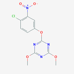 molecular formula C11H9ClN4O5 B458952 2-(4-Chloro-3-nitrophenoxy)-4,6-dimethoxy-1,3,5-triazine 