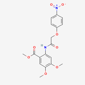 methyl 4,5-dimethoxy-2-{[(4-nitrophenoxy)acetyl]amino}benzoate