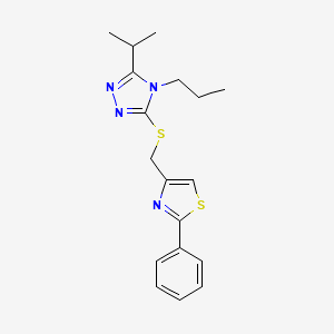 4-{[(5-ISOPROPYL-4-PROPYL-4H-1,2,4-TRIAZOL-3-YL)SULFANYL]METHYL}-2-PHENYL-1,3-THIAZOLE