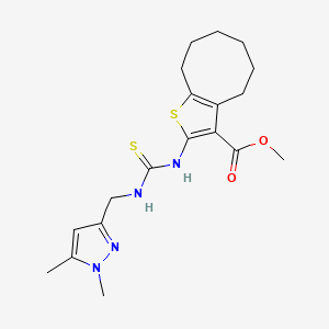 methyl 2-[({[(1,5-dimethyl-1H-pyrazol-3-yl)methyl]amino}carbonothioyl)amino]-4,5,6,7,8,9-hexahydrocycloocta[b]thiophene-3-carboxylate