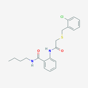 N-butyl-2-({[(2-chlorobenzyl)thio]acetyl}amino)benzamide