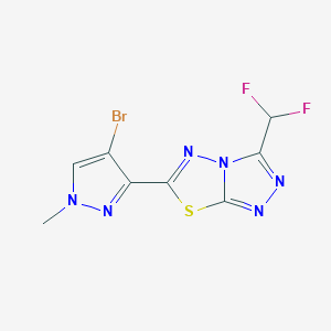 6-(4-bromo-1-methyl-1H-pyrazol-3-yl)-3-(difluoromethyl)[1,2,4]triazolo[3,4-b][1,3,4]thiadiazole