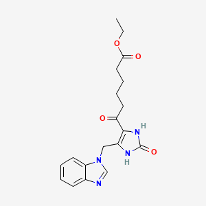 ETHYL 6-{5-[(1H-1,3-BENZODIAZOL-1-YL)METHYL]-2-OXO-2,3-DIHYDRO-1H-IMIDAZOL-4-YL}-6-OXOHEXANOATE