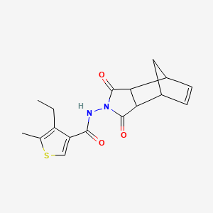 N-(3,5-dioxo-4-azatricyclo[5.2.1.0~2,6~]dec-8-en-4-yl)-4-ethyl-5-methyl-3-thiophenecarboxamide