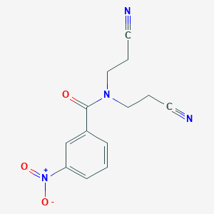 molecular formula C13H12N4O3 B4589626 N,N-bis(2-cyanoethyl)-3-nitrobenzamide 