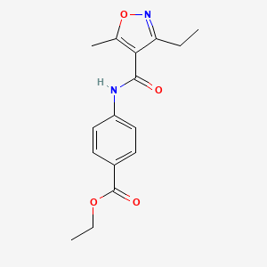 ethyl 4-{[(3-ethyl-5-methyl-4-isoxazolyl)carbonyl]amino}benzoate