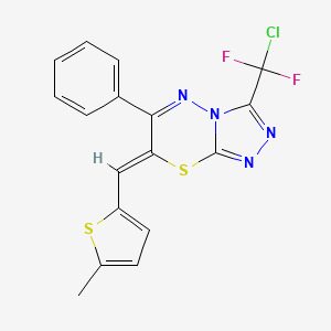 3-[CHLORO(DIFLUORO)METHYL]-7-[(Z)-1-(5-METHYL-2-THIENYL)METHYLIDENE]-6-PHENYL-7H-[1,2,4]TRIAZOLO[3,4-B][1,3,4]THIADIAZINE