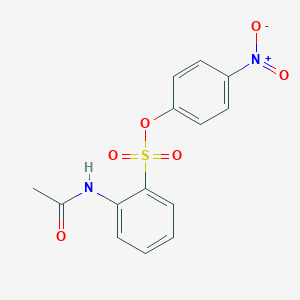 molecular formula C14H12N2O6S B458968 4-Nitrophenyl 2-(acetylamino)benzenesulfonate 