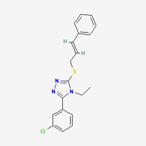 3-(3-chlorophenyl)-4-ethyl-5-[(E)-3-phenylprop-2-enyl]sulfanyl-1,2,4-triazole