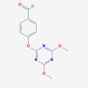 B458970 4-[(4,6-Dimethoxy-1,3,5-triazin-2-yl)oxy]benzaldehyde CAS No. 42030-76-2