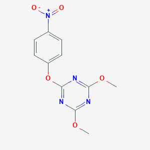 molecular formula C11H10N4O5 B458971 2,4-Dimethoxy-6-(4-nitrophenoxy)-1,3,5-triazine CAS No. 28690-95-1