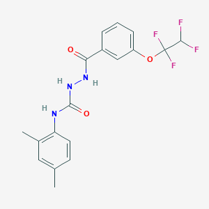 N-(2,4-dimethylphenyl)-2-[3-(1,1,2,2-tetrafluoroethoxy)benzoyl]hydrazinecarboxamide