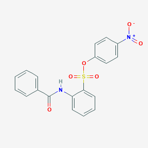 molecular formula C19H14N2O6S B458974 4-Nitrophenyl 2-(benzoylamino)benzenesulfonate 