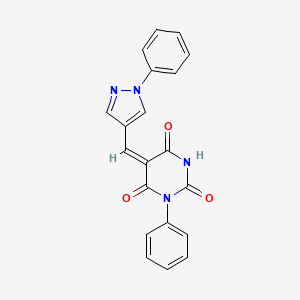 1-phenyl-5-[(1-phenyl-1H-pyrazol-4-yl)methylene]-2,4,6(1H,3H,5H)-pyrimidinetrione