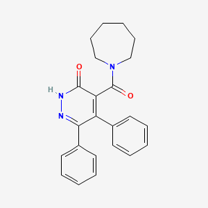 molecular formula C23H23N3O2 B4589805 4-(1-azepanylcarbonyl)-5,6-diphenyl-3(2H)-pyridazinone 