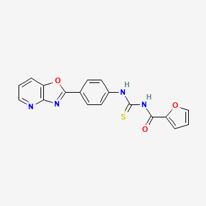 3-(FURAN-2-CARBONYL)-1-(4-{[1,3]OXAZOLO[4,5-B]PYRIDIN-2-YL}PHENYL)THIOUREA