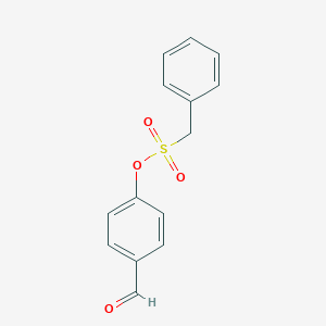 molecular formula C14H12O4S B458981 Phenylmethanesulfonic Acid, 4-formylphenyl Ester CAS No. 62162-76-9