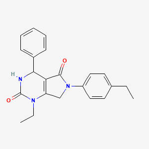 molecular formula C22H23N3O2 B4589813 1-ethyl-6-(4-ethylphenyl)-4-phenyl-3,4,6,7-tetrahydro-1H-pyrrolo[3,4-d]pyrimidine-2,5-dione 