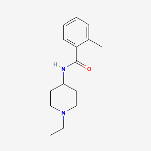 molecular formula C15H22N2O B4589822 N-(1-ethylpiperidin-4-yl)-2-methylbenzamide 