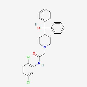 N-(2,5-DICHLOROPHENYL)-2-{4-[HYDROXY(DIPHENYL)METHYL]PIPERIDINO}ACETAMIDE